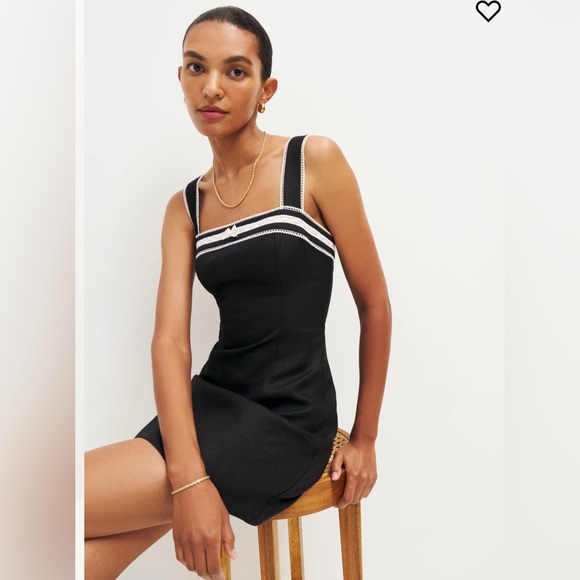 Reformation Elana Linen Dress in black size 4 *sold out online* - Picture 5 of 10